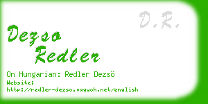 dezso redler business card